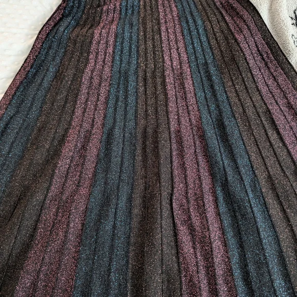 Nanette Lepore Midi Skirt -- multi color shimmer -- Size S - Picture 3 of 5